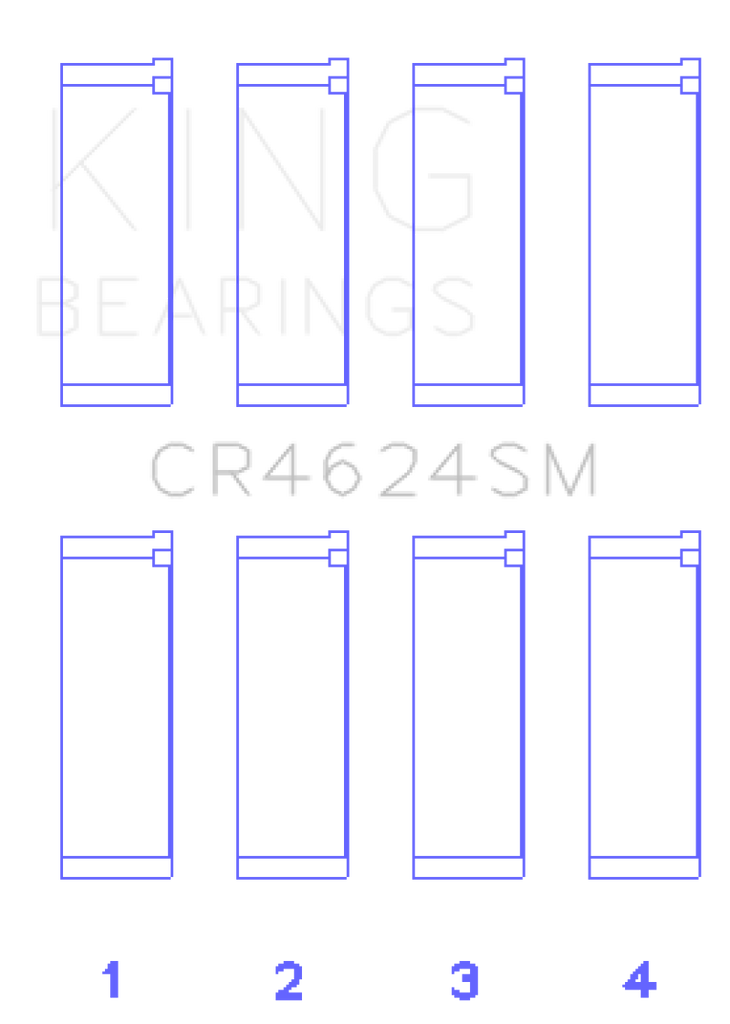 King Hyundai G4KE / G4KC (Size +075) Rod Bearings (Set of 4) - Black Ops Auto Works