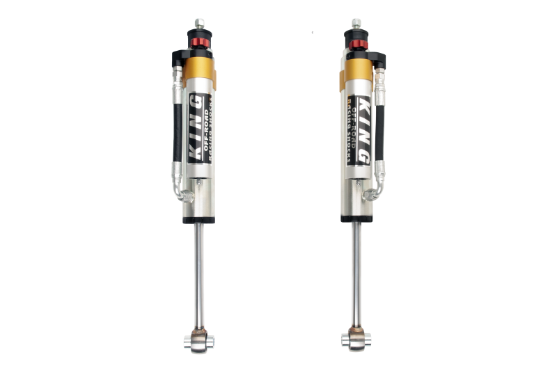 King Shocks 90-12 Mercedes-Benz G-Class Rear 2.5 Dia Piggy Hose Reservoir w/Adjuster (Pair) - Black Ops Auto Works