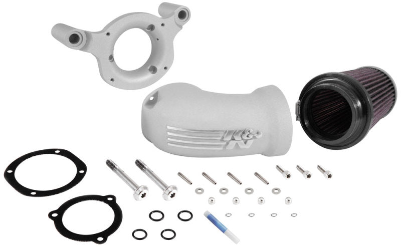 K&N 01-17 Harley Davidson Softail / Dyna FI Performance Air Intake System Silver K&N Engineering KNN57-1137S