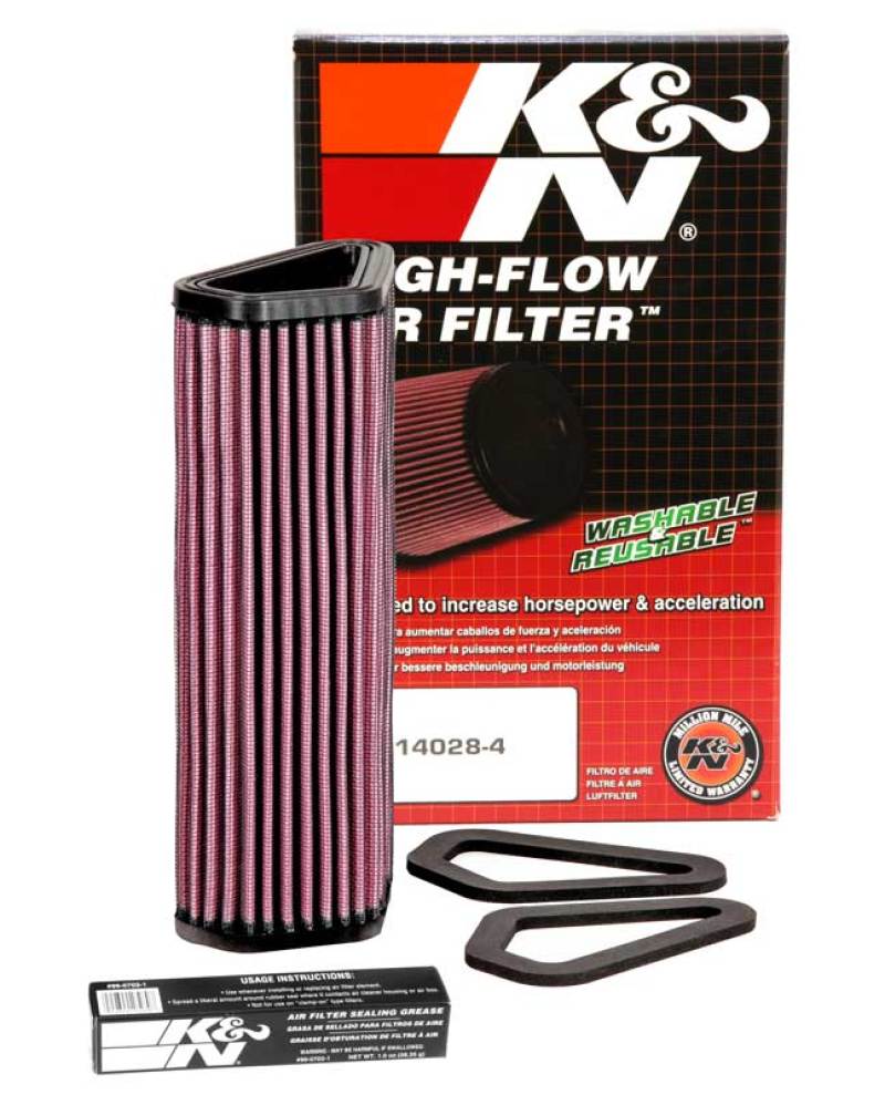 K&N 07-12 Ducati 1098/1098S/1098R/848 848/1198S/Streetfighter/848 Evo/Diavel Replacement Air Filter K&N Engineering KNNDU-1007