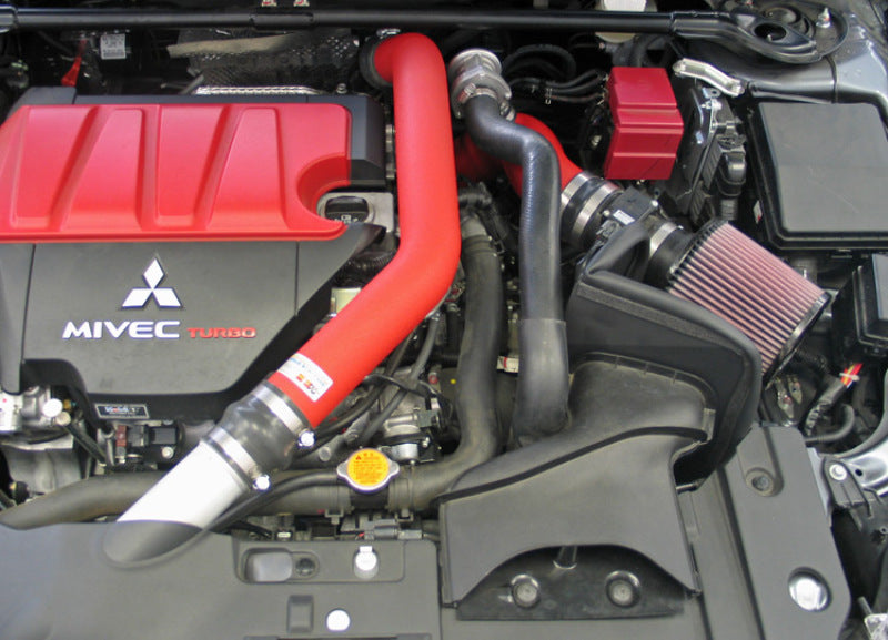 K&N 08-09 Mitsubishi Evo X Wrinkle Red Typhoon Short Ram Intake K&N Engineering KNN69-6546TWR