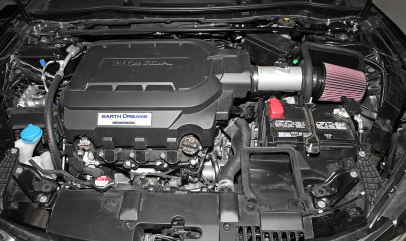K&N 13-14 Honda Accord 3.5L V6 69 Series Typhoon Air Intake System - Silver Cold Air Intake Kit K&N Engineering KNN69-1212TS