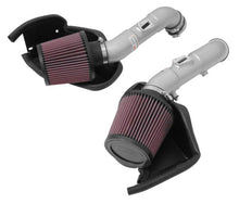 Load image into Gallery viewer, K&amp;N 14-15 Infiniti Q50 3.7L V6 Dual Silver Typhoon Short Ram Intakes K&amp;N Engineering KNN69-7083TS