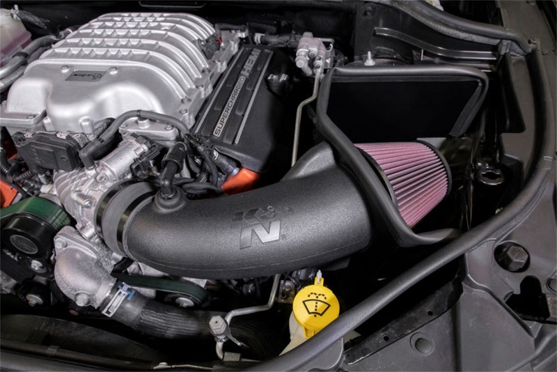 K&N 18-19 Jeep Grand Cherokee Trackhawk V8-6.2L F/I Aircharger Performance Intake - Black Ops Auto Works