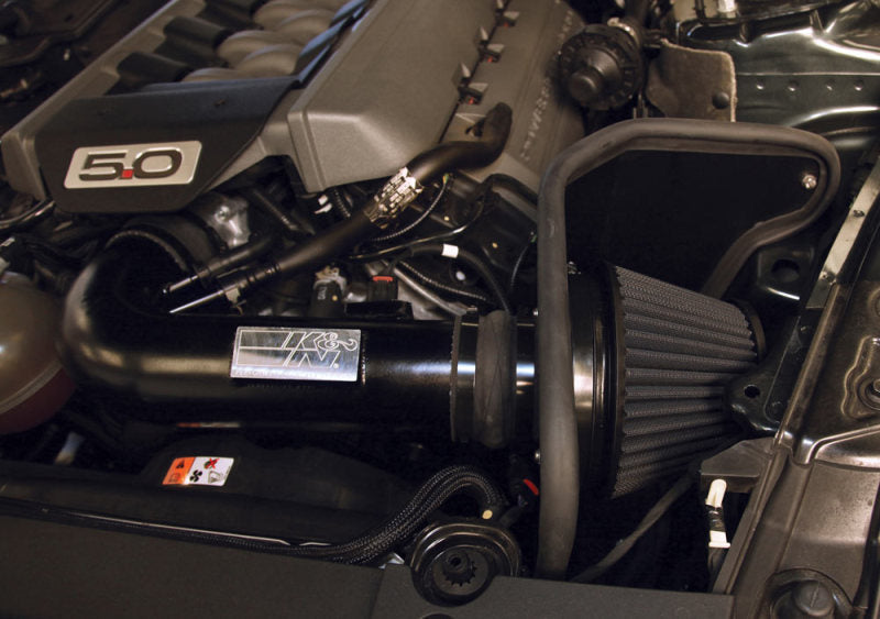 K&N 2015 Ford Mustang GT 5.0L V8 Black Performance Intake Kit K&N Engineering KNN71-3535