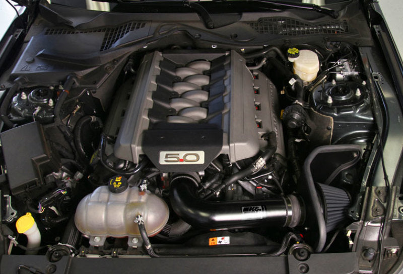 K&N 2015 Ford Mustang GT 5.0L V8 Black Performance Intake Kit K&N Engineering KNN71-3535