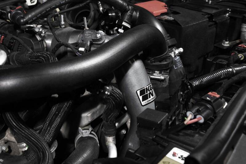 K&N 2023 Ford Bronco Raptor 3.0L V6 Aluminum Charge Pipe Kit - Gunmetal Gray K&N Engineering KNN77-1020KC