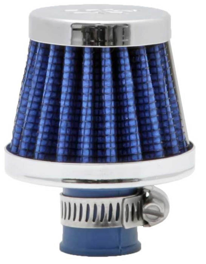 K&N 2in Base OD x .375in Flange ID x 1.75in H Rubber Base Crankcase Vent Filter - Blue K&N Engineering KNN62-1600BL
