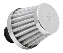 Load image into Gallery viewer, K&amp;N 2in Base OD x .375in Flange ID x 1.75in H Rubber Base Crankcase Vent Filter - White - Black Ops Auto Works