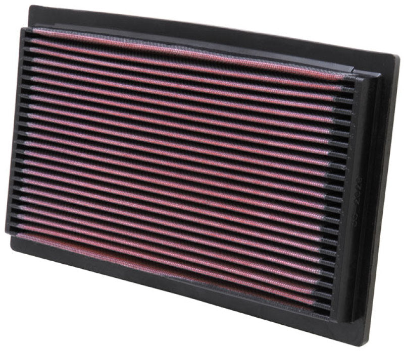 K&N 33-2029 replacement panel air filter full view red cotton gauze