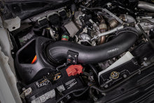 Load image into Gallery viewer, K&amp;N 50-2600D cold air intake system installed on 2017-2019 Ford Super Duty 6.7L Power Stroke engine bay