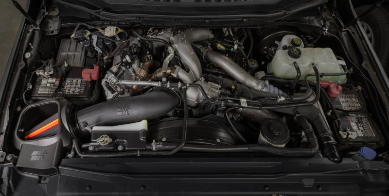 High-density polyethylene rotationally molded intake tube for K&N 50-2613D Ford 6.7L Power Stroke