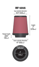 Load image into Gallery viewer, K&amp;N 6 inch OD-Base 4 1/2 inch OD-Top 7 Inch H Round Tapered Universal Air Filter K&amp;N Engineering KNNRF-1015