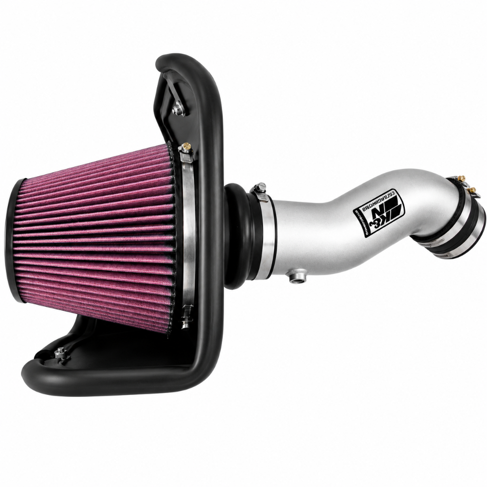 K&N 77 Series silver performance intake kit for Jeep Cherokee 3.2L V6