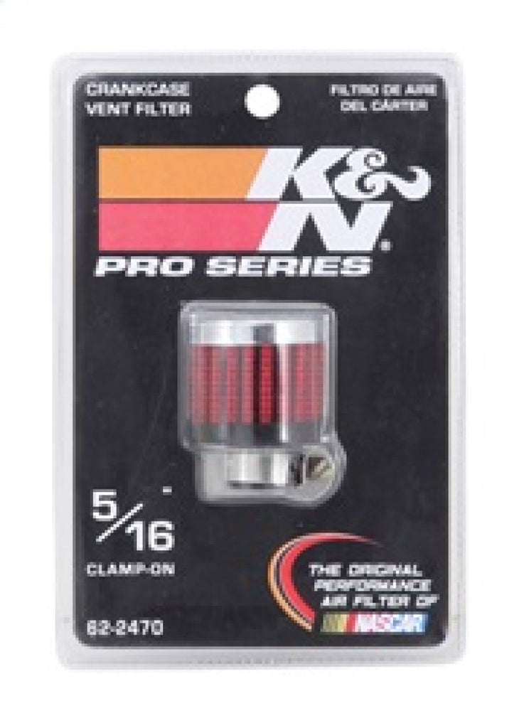 K&N .315/.431 Flange 1 3/8 inch OD 1.5 inch H Clamp On Crankcase Vent Filter K&N Engineering KNN62-2470