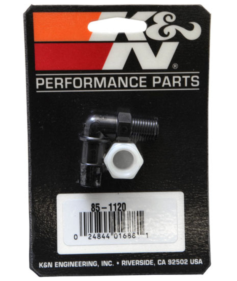 K&N Air Filter Vent Kit - White - 90 Degree Plastic 0.50in Flange 1.75in H 1.75in L K&N Engineering KNN85-1120