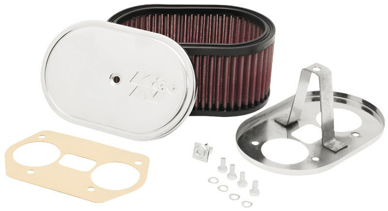 K&N Custom Oval Red Race Filter 7in L x 4-1/2in W 3-1/4in H K&N Engineering KNN56-1170