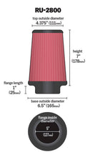 Load image into Gallery viewer, K&amp;N Filter Universal Rubber Filter 5 inch Flange 6 1/2 inch Base 4 3/8 inch Top 7 inch Height K&amp;N Engineering KNNRU-2800