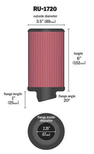 Load image into Gallery viewer, K&amp;N Filter Universal Rubber Round Air Filter 20 Deg Flange Angle 2.25in Flange ID x 3.5in OD x 6in H K&amp;N Engineering KNNRU-1720