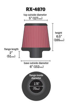 Load image into Gallery viewer, K&amp;N Filter Universal X Stream Clamp-On 2 3/4 inch Flange 6 inch Base 5 inch Top 6 1/2 inch Height K&amp;N Engineering KNNRX-4870