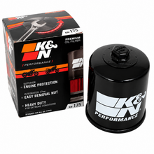 Load image into Gallery viewer, K&amp;N high-flow motorcycle oil filter KN-175 with synthetic-blend filtration media