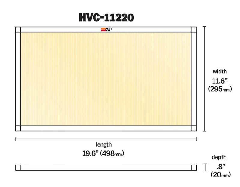 K&N HVAC Filter - 12 X 20 X 1 K&N Engineering KNNHVC-11220