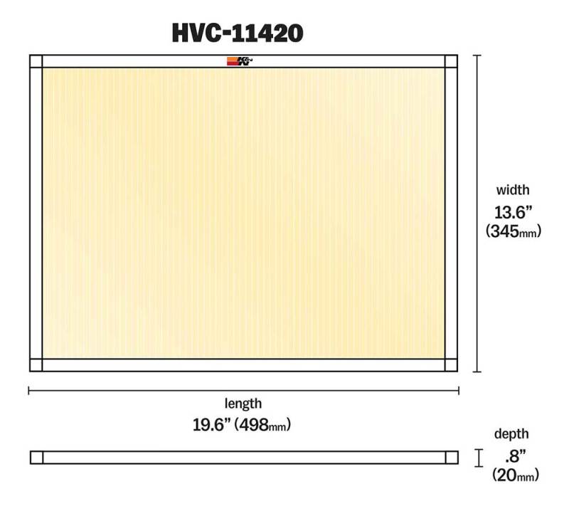 K&N HVAC Filter - 14 x 20 x 1 K&N Engineering KNNHVC-11420
