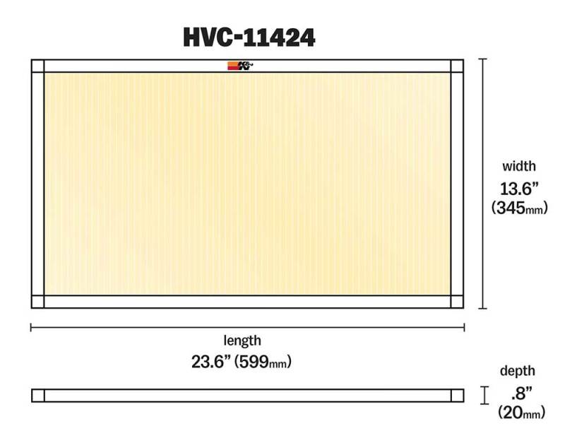 K&N HVAC Filter - 14 X 24 X 1 K&N Engineering KNNHVC-11424