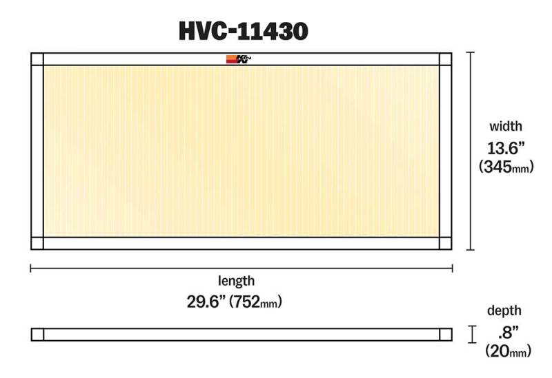 K&N HVAC Filter - 14 x 30 x 1 K&N Engineering KNNHVC-11430