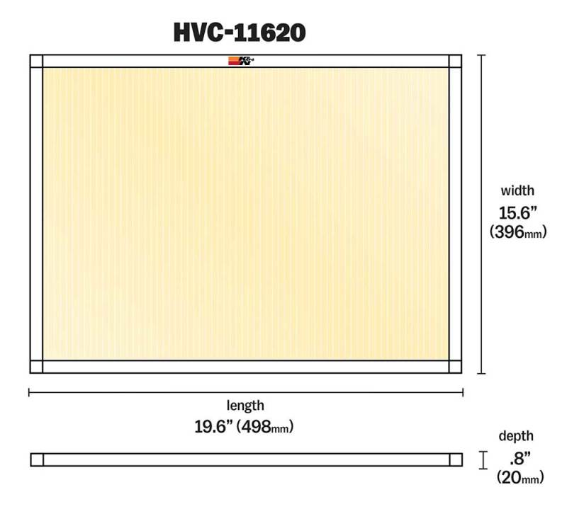 K&N HVAC Filter - 16 x 20 x 1 K&N Engineering KNNHVC-11620
