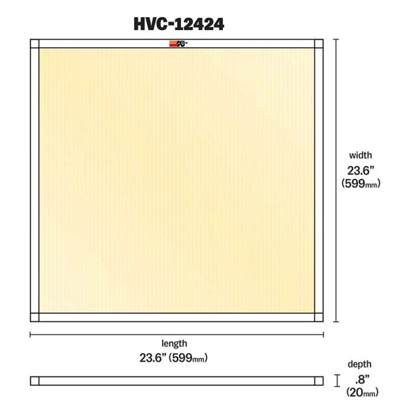 K&N HVAC Filter - 24 x 24 x 1 K&N Engineering KNNHVC-12424