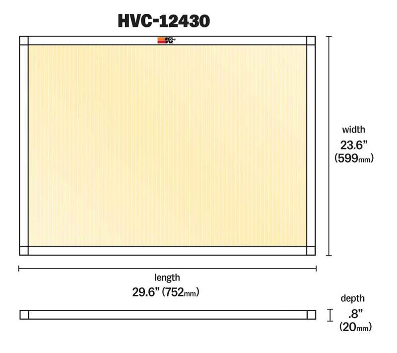 K&N HVAC Filter - 24 x 30 x 1 K&N Engineering KNNHVC-12430