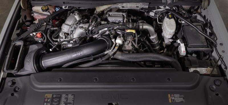 K&N intake installed in GM 6.6L Duramax engine bay