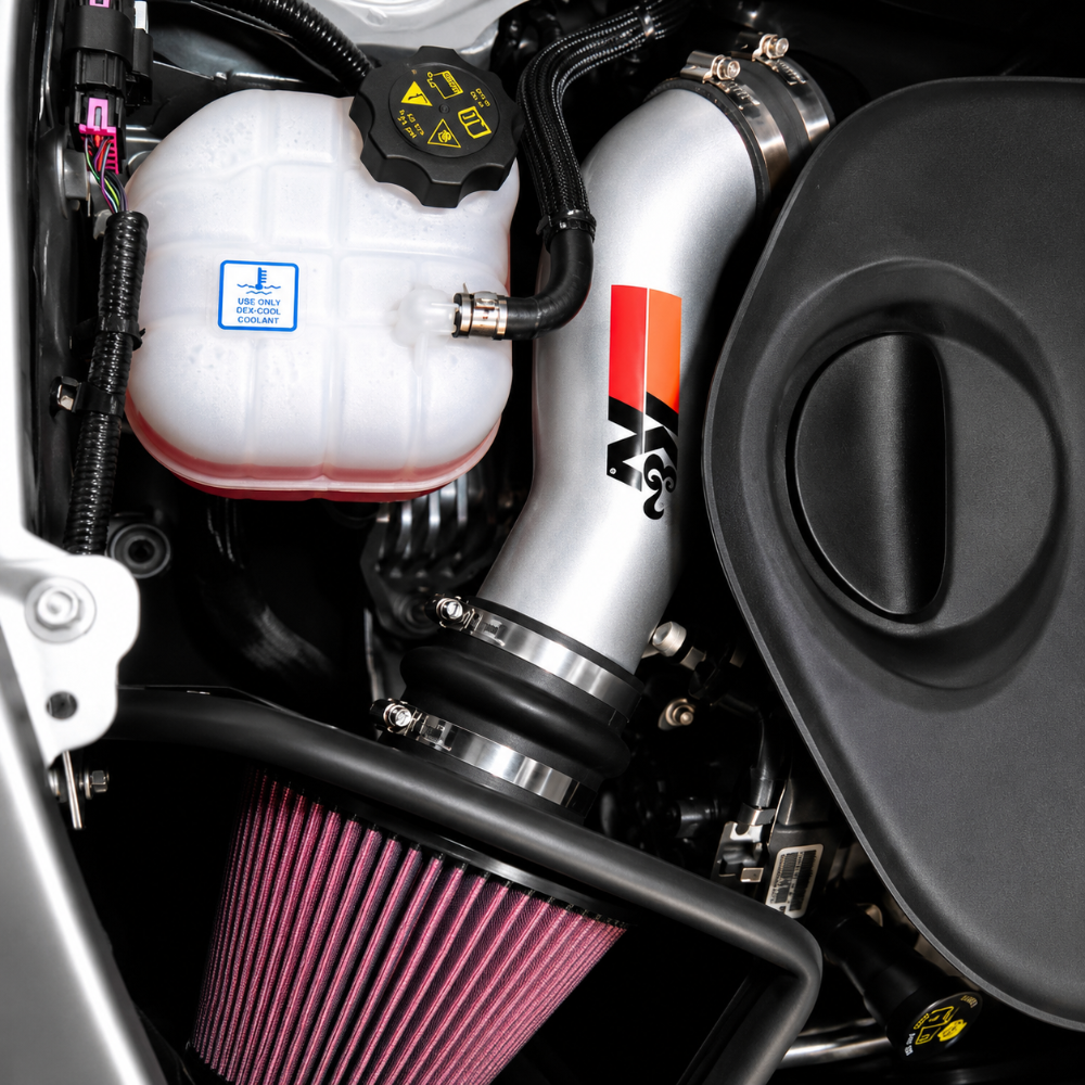 K&N high-flow air intake kit for 2014-2018 Jeep Cherokee 3.2L V6