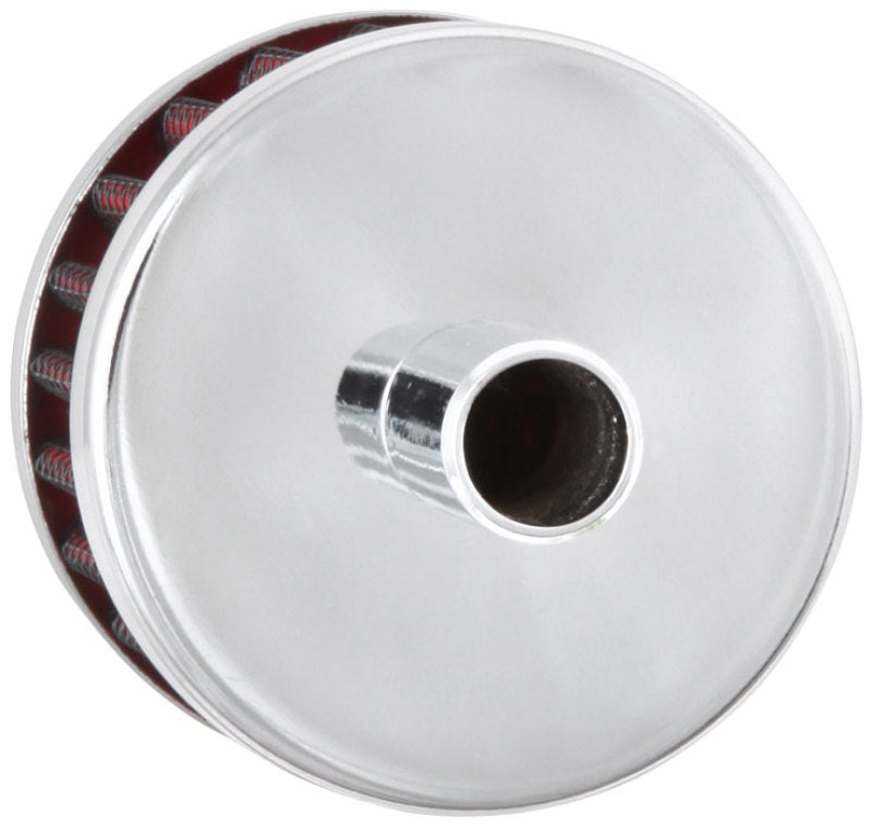 K&N Steel Base Chrome Top Crankcase Vent Filter 1/2in. Vent / 2in. OD / 1-1/2in. Height K&N Engineering KNN62-1015