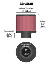 Load image into Gallery viewer, K&amp;N Steel Base Crankcase Vent Filter .75in Vent OD x 2in OD x 1.5in Height K&amp;N Engineering KNN62-1030