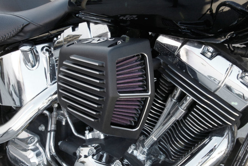 K&N Street Metal Intake System for 01-16 Harley Davidson Softail/Dyna - Shaker Black - Black Ops Auto Works