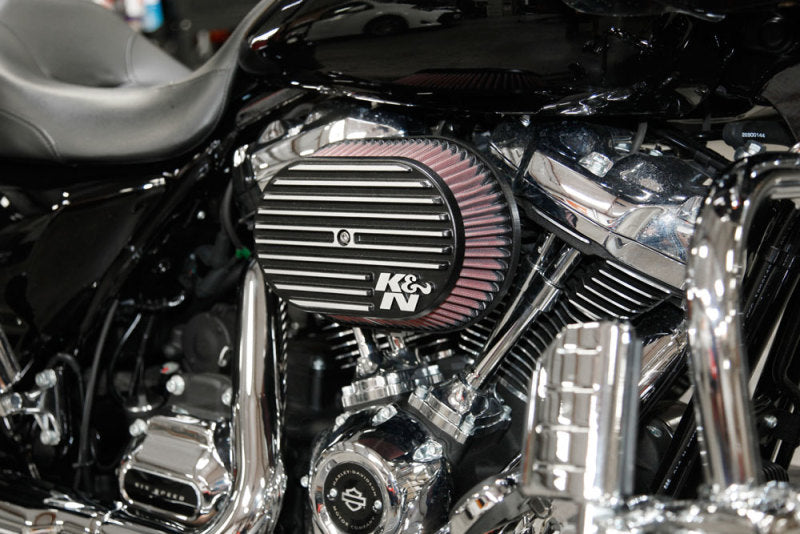 K&N Street Metal Intake System for 02-06 Harley Davidson Road King F/I 88cl Side Draft Dyna/Softail - Black Ops Auto Works