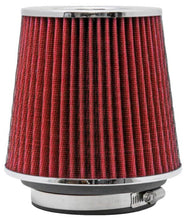 Load image into Gallery viewer, K&amp;N Universal Air Filter Chrome Round Tapered Red - 4in Flange ID x 1.125in Flange Length x 5.5in H K&amp;N Engineering KNNRG-1001RD