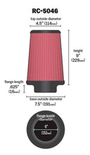 Load image into Gallery viewer, K&amp;N Universal Chrome Filter 6 inch FLG / 7.5 inch Base / 4.5 inch Top / 9 inch Height K&amp;N Engineering KNNRC-5046