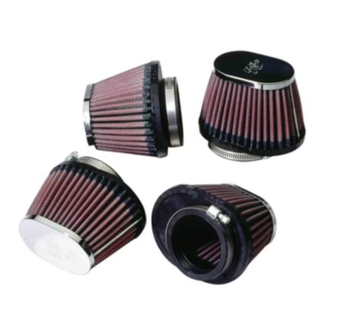 K&N Universal Chrome Oval Tapered Air Filter - 2in Flg ID x 4in OS L 3in OS W x 2.75in H K&N Engineering KNNRC-1824