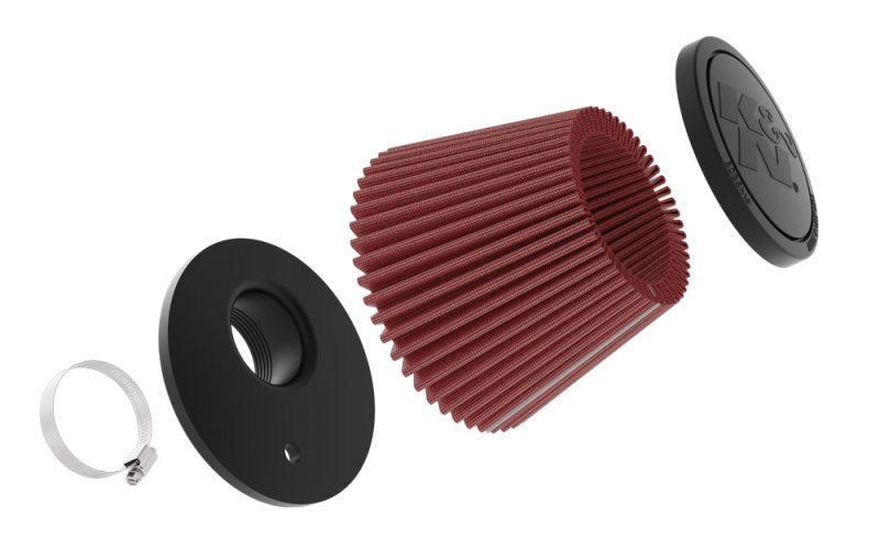 K&N Universal Clamp-on Air Filter 2in Flange ID 5-3/16in Base 3-1/2in Top 3-11/16in Height w/ Vent K&N Engineering KNNRU-9920