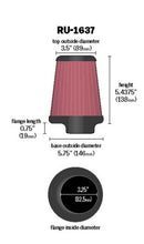 Load image into Gallery viewer, K&amp;N Universal Clamp-On Air Filter 3-1/4in FLG / 5-3/4in B / 3-1/2in T / 5-7/16in H K&amp;N Engineering KNNRU-1637