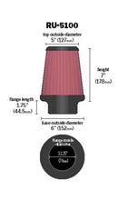 Load image into Gallery viewer, K&amp;N Universal Clamp-On Air Filter 3-1/8in FLG / 6in B / 5in T / 7in H K&amp;N Engineering KNNRU-5100