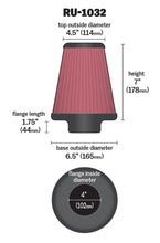 Load image into Gallery viewer, K&amp;N Universal Clamp-On Air Filter 4in FLG / 6-1/2in B / 4-1/2in T / 7in H K&amp;N Engineering KNNRU-1032