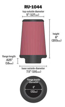 Load image into Gallery viewer, K&amp;N Universal Clamp-On Air Filter 6in FLG / 7-1/2in B / 5in T / 8in H K&amp;N Engineering KNNRU-1044