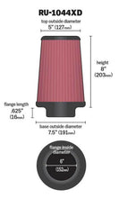 Load image into Gallery viewer, K&amp;N Universal Clamp-On Air Filter 6in FLG / 7-1/2in B / 5in T / 8in H K&amp;N Engineering KNNRU-1044XD