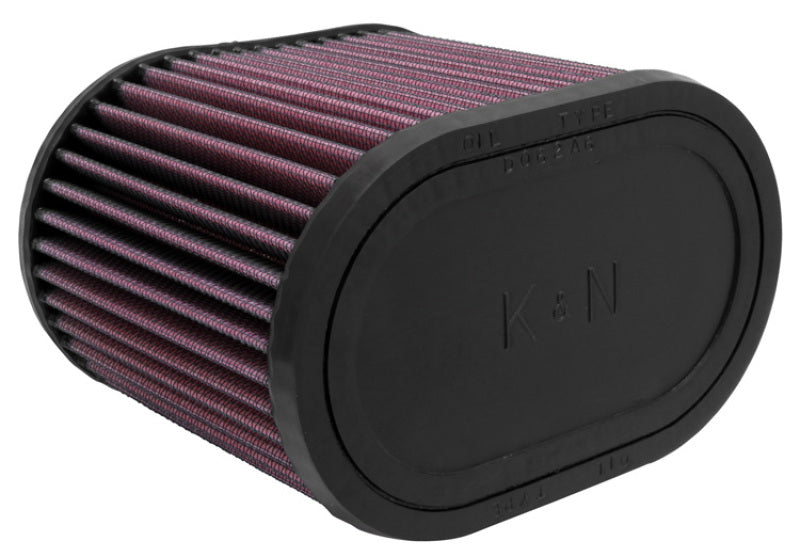 K&N Universal Oval Clamp-On Air Filter 2-3/4in Flange 6-1/4in Length 4in Width 5in Height K&N Engineering KNNRU-1500