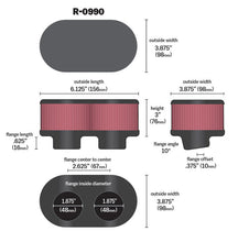 Load image into Gallery viewer, K&amp;N Universal Rubber Filter 1968 Norton 750/850 commando K&amp;N Engineering KNNR-0990