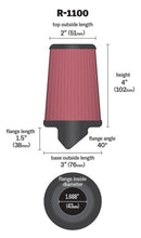 Load image into Gallery viewer, K&amp;N Universal Rubber Filter Round Tapered 3in Base OD x 2in Top OD x 4in H - 73-78 Honda ATC90 K&amp;N Engineering KNNR-1100